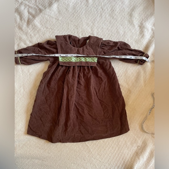Peaches n Cream Brown Corduroy 100% Cotton Girls Dress - Picture 2 of 7